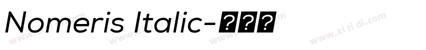 Nomeris Italic字体转换 Nomeris Italic字体转换